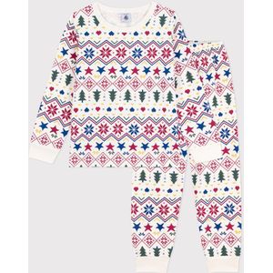 Petit Bateau Kinderpyjama van fleece met kerstprint