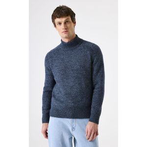 GARCIA - Effen Trui - Blauw - Lange Mouw