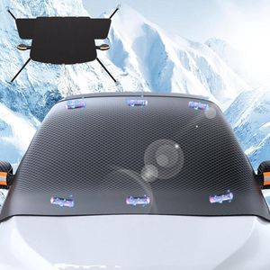 Auto Ruitafdekking 6 Magneten Voorruit Cover - Voorruitafdekking 253 × 117 cm met Haak - Zonnescherm Auto Voorruit - Autohoes Winter voor Combi .