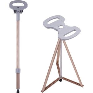 Wandelstok Opvouwbaar - Wandelstok met Zitje Opvouwbaar - Zitstok