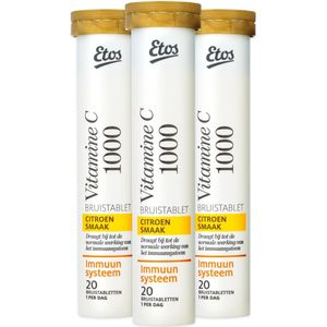 Etos Vitamine C 1000 mg Citroen - 60 bruistabletten (3 x 20)