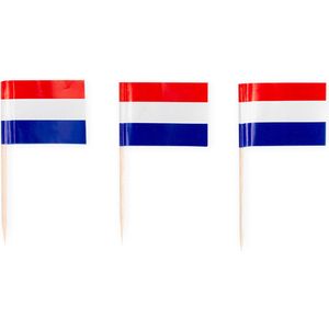 Zakje cocktail prikkers | hollands feestje | nederlands vlaggetje | breedte 4.5 cm | 40 stuks
