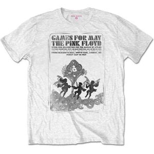 Pink Floyd - Games For May B&W Heren T-shirt - L - Wit