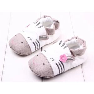 Baby Schoenen - Baby Schoentjes 0-6 maanden - Pasgeboren Babyschoenen - Schattige zebra - Lichtpaars