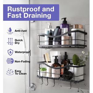 badkamerrek wandrek badkamer plank douchemand badkamer organizer doucheplank plank voor badkamer 2 pieces