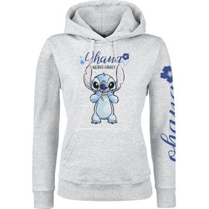 Lilo & Stitch Ohana Dames Trui met capuchon - grijs - S