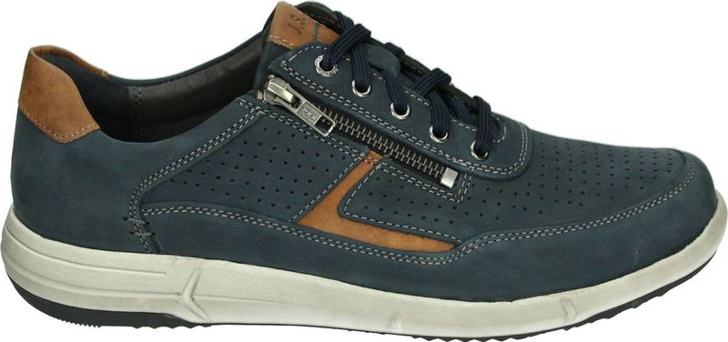Josef Seibel - ENRICO 32 - Vrije tijdsschoenenHeren veterschoenHeren sneakersCasual - Kleur: Blauw - Maat: 40