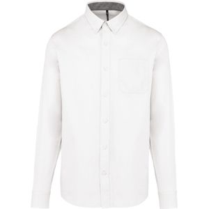 Kariban Herenoverhemd met lange mouwen van katoen Nevada K586 - White - 4XL
