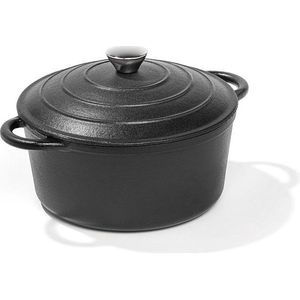 Voccelli  pan 26 cm mat zwart gietijzer | inductie | braadpan | kookpan | bbq | barbecue