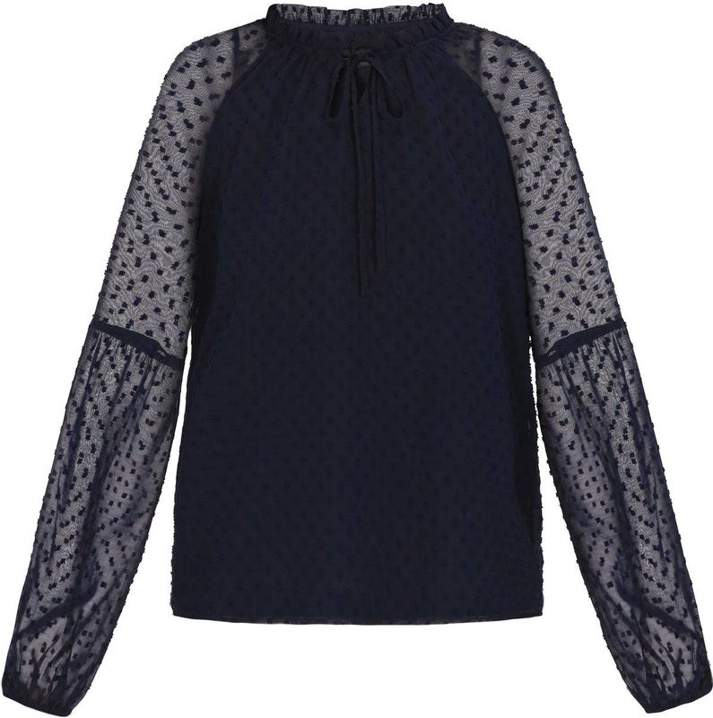 DreiMaster Klassik Blouse 'Classic Look'  navy