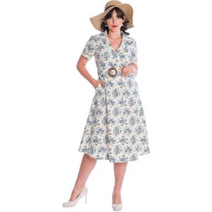 Banned - WILD FLOWER Flare jurk - S - Groen