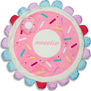 Baby cadeau meisje - Vloerkleed kinderkamer -  Sweetie Roze - Speelmat met Kussentjes - kindertapijt - speelkleed meisje - Roze