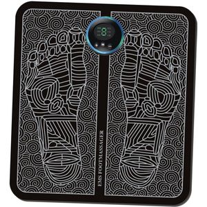 longziming -Shiatsu Voetmassagekussen – Draadloos met Afstandsbediening – Verwarmd & Afneembare Pads – Stimuleert Doorbloeding en Vermindert Vermoeidheid