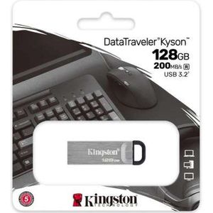 Kingston DataTraveler Kyson 128GB USB Stick 3.2 Flash Drive - Silver