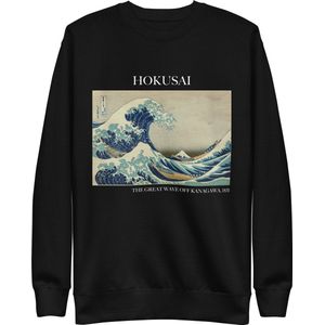 Hokusai 'De Grote Golf van Kanagawa' (""The Great Wave off Kanagawa"") Beroemd Schilderij Sweatshirt | Unisex Premium Sweatshirt | Zwart | S