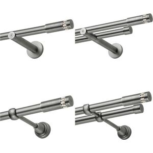 Goodivery ® Stijlvolle Gordijnrail met Antieke Stalen Afwerking voor Moderne en Klassieke Interieurs