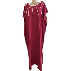 Kaftan - Maxi Jurk One size 38-44 donkerrood