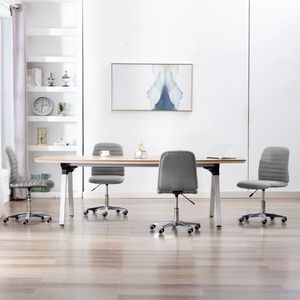 vidaXL Eetkamerstoelen - Set van 4 - Lichtgrijs Eetkamerstoelen - Verstelbare Stoel - Design Stoel - Grijze Stoel - Comfortabele Stoel