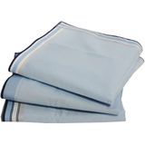 Zakdoek - Lichtblauw - 100% Gekamde Katoen - 6 Stuks