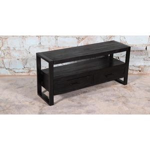 Zita Home TV - meubel TOON zwart 120 cm breed metaal frame