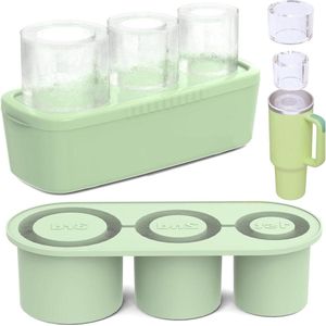 IJsblokjesvorm 3 vakken groot met deksel - BPA-vrij - 100 ml - veilig - gezond