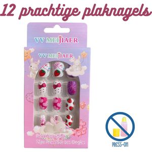 Kinder Plaknagels | Valse Nagels | 12 Stuks | Geen Lijm Nodig | Schubben