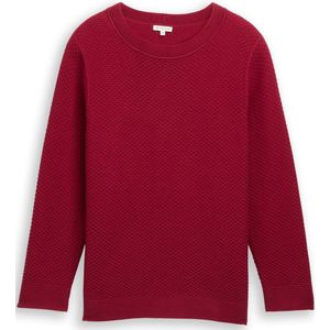 TOM TAILOR - MY TRUE ME - Gebreide Trui - Rumba Red - Met Structuurmotief