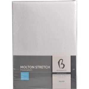 Bonnanotte Molton hoeslaken - Wit 90x220