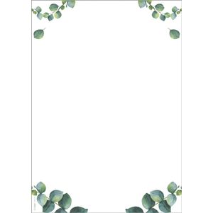 Motiefpapier - Eucalyptus - DIN A4 - Fijn Papier - 90 g/m² - 100 Vel