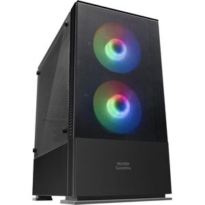 Compacte MicroATX Gaming PC Behuizing met RGB Verlichting en Optimale Koeling