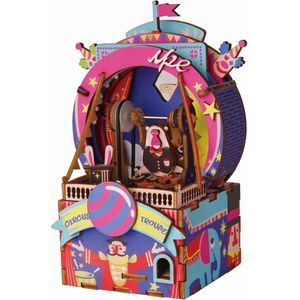 Robotime Attractiepark AMD41 - Houten Modelbouw, Sinterklaas Speelgoed Kerst Cadeau - Muziekdoos - DIY, Sinterklaas Speelgoed Kerst Cadeau