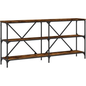 vidaXL Wandtafel - 160x30x75 cm - Gerookt Eiken Wandtafel - Houten Tafel - Entreetafel - Halltable - Vintage Tafel