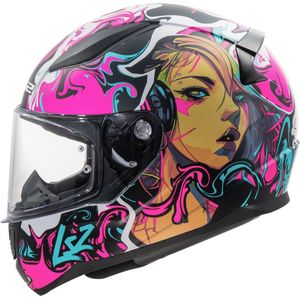 LS2 Helm Rapid II FF353 Cyberg paars maat L