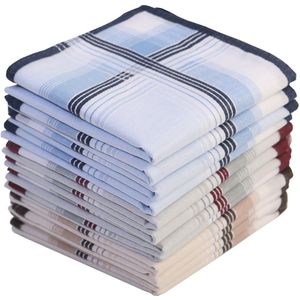 Ibenzoa® Elegante Heren Zakdoeken Set van 12 Stuks in Luxe Katoen, 40x40 cm