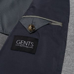 GENTS - Colbert stretch cord - Polyblend - Grijs - Maat 46/M