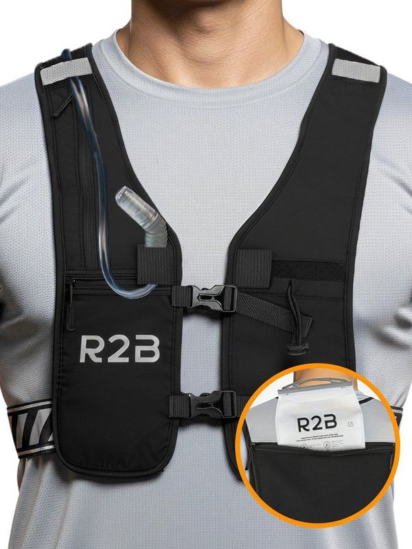 R2B - Hardloopvest - Reflecterend - 2 Liter - Drinkzak - Opbergvakjes