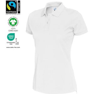 Cottover POLO PIQUE LADY - GOTS GECERTIFICEERD 141005 - Wit - 3XL