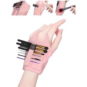 Siliconen make-up mengpalet - Multifunctionele tool voor foundation, oogschaduw, wimpers en nail art, herbruikbare kwastenreiniger