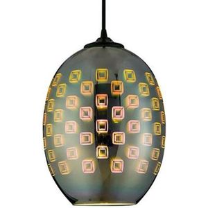 LED Hanglamp 3D - Spectra - Ovaal - Chroom Glas - E27