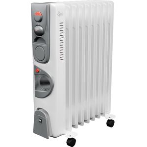 Suntec Olieradiator Heat Safe 2020 - Radiator olie - 2000 Watt - Voor ruimtes tot 60 m³ (~25 m²) - 3 standen + snelverwarmingsventilator - Lichtlopende wielen