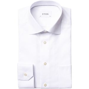 Eton - Signature Twill Overhemd - Wit - 100% Katoen - Classic Fit