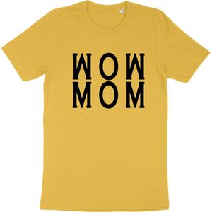 Dames T Shirt - Moeder is Geweldig - Geel - Maat M