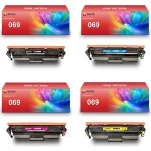 INKFIND 069 tonercartridge multipack van 4 stuks (Zwart+Cyaan+Magenta+Geel) compatibel met Canon cartridge 069 toner cartridge (Zwart+Cyaan+Magenta+Geel) - 4-pack BK/C/M/Y