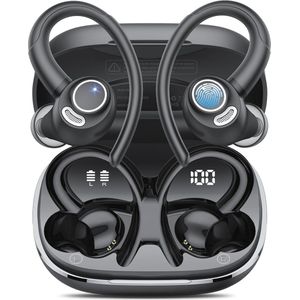 Draadloze Bluetooth Hoofdtelefoon met HD-Microfoon en 40 Uur Speeltijd - Waterdichte In-Ear Sport Oordopjes
