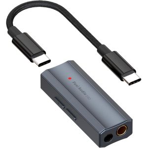 Fosi Audio DS2 USB C naar AUX Koptelefoonversterker DAC Dongle 3.5mm - Draagbare Versterker met Dubbele Uitgang voor iPhone, iPad Pro, Android Telefoon