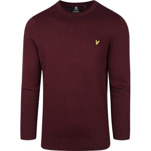 Lyle and Scott - Sweater Mix Wol Bordeaux Rood - Heren - Maat XXL - Slim-fit