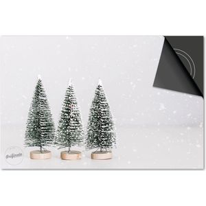 Inductie beschermer 81x52 - afdekplaat inductie mat - Dietrix Kookplaat beschermer - DELUXE - Feestdagen - Drie kerstboompjes