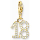Thomas Sabo - 2139-414-39 - Charm - Geel Goud - 925er Zilver Verguld - Getal 18
