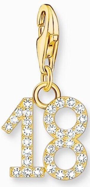 Thomas Sabo - 2139-414-39 - Charm - Geel Goud - 925er Zilver Verguld - Getal 18