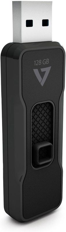 V7 - Usb 3.1 - 128GB - Zwart - Flashdrive met Intrekbaar Ontwerp